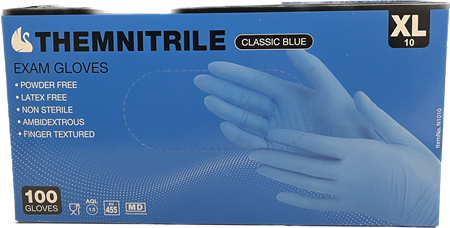 Handske Themsen Nitril Blå Stl: XL/10, 100p