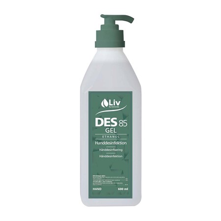 Liv Desinfektion Gel 85 Med Pump, 600ml, (15st/krt)