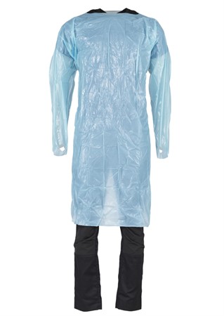 Plastförkläde WS Med Ärm Blå