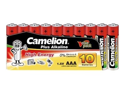 Batteri Cam-Alkaline Plus AAA/LR03, 20-p