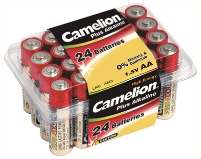 Batteri Cam-Alkaline Plus AA/LR6, 20-p