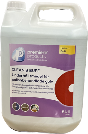 Premier Clean & Buff Golvunderhållsmedel, 5L