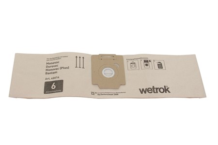 Wetrok Dammpåse Monovac Comfort Papper, (10st/frp)